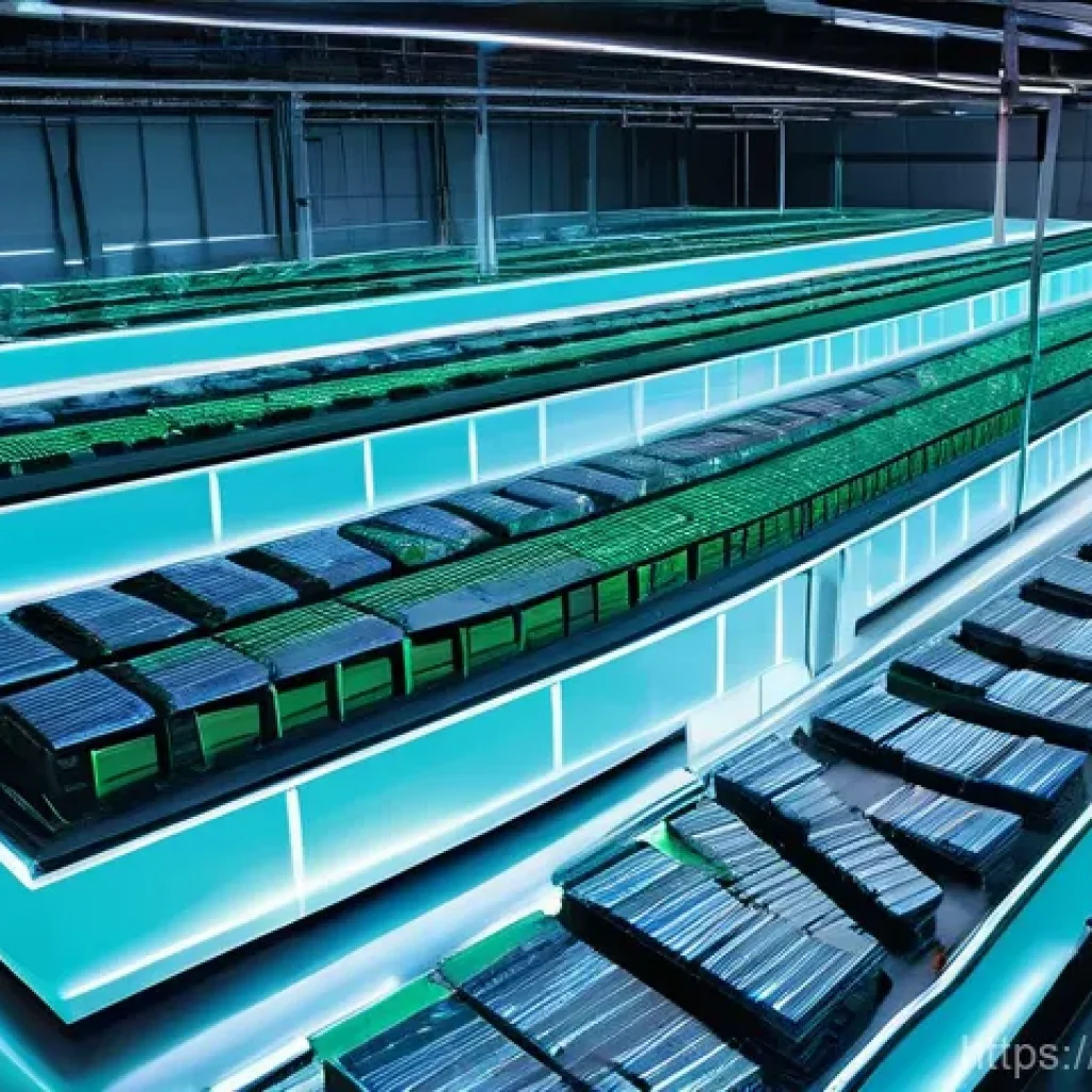 전자상거래 실무와 연계된 물류 관리 기술 - **Image Prompt 1: Futuristic Automated Logistics Hub**
A wide, aerial view of a brightly lit, hi...