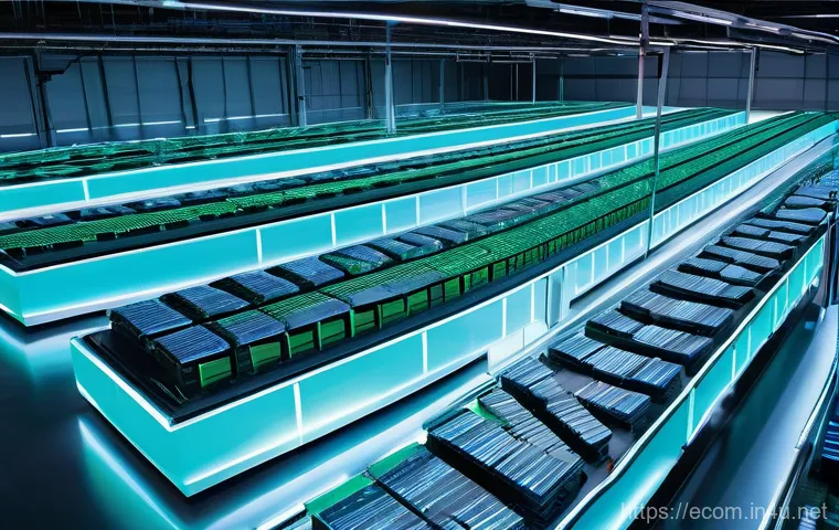 전자상거래 실무와 연계된 물류 관리 기술 - **Image Prompt 1: Futuristic Automated Logistics Hub**
A wide, aerial view of a brightly lit, hi...