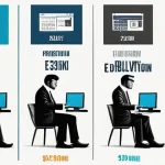 전자상거래 필기 시험에서 자주 출제되는 문제 유형 - **Prompt:** A visually rich infographic or montage illustrating the "Evolution of E-commerce." The l...